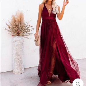 Vici Petal Dust Maxi Dress (Wine) New in packaging